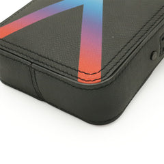 LOUIS VUITTON Taiga Rainbow Danube Shoulder Bag Pochette Leather Noir M30332 — Like New