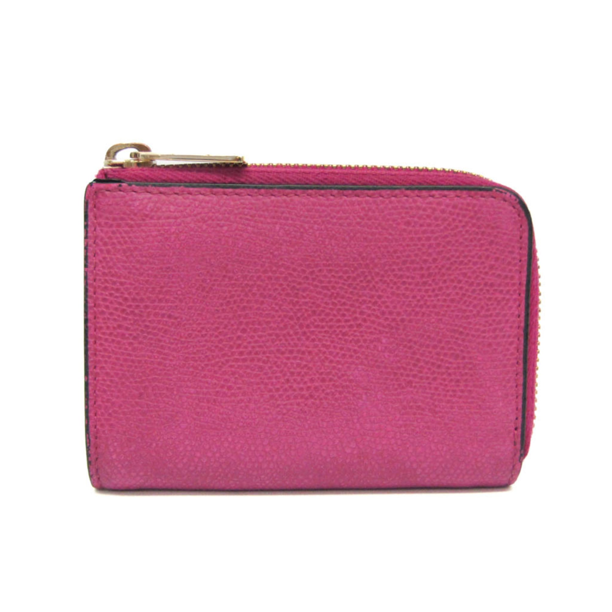 Valextra Multi-case Key Ring Men,Women Leather Coin Purse/coin Case Purple