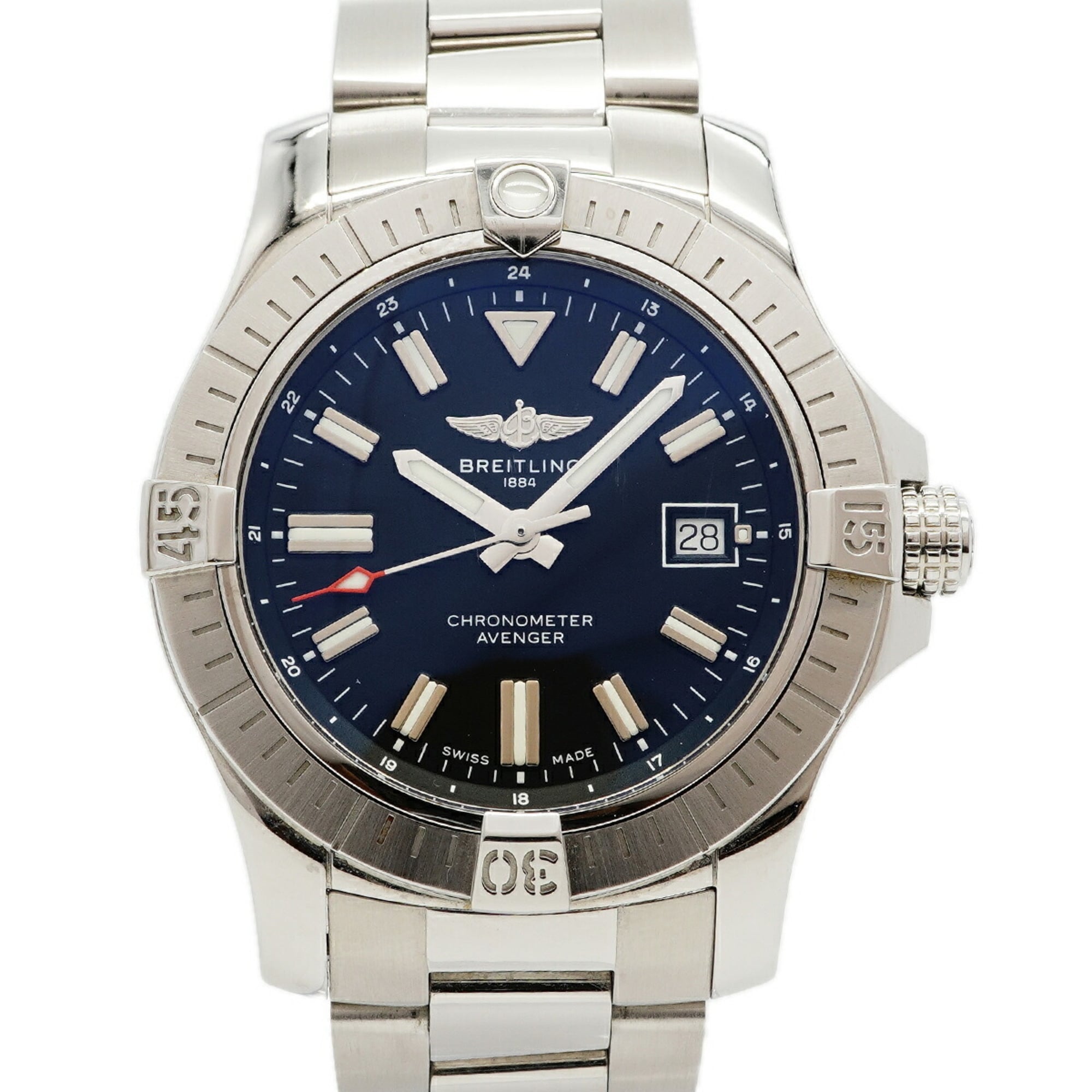 Breitling Avenger Automatic 43 A17318 Black Dial Men's Watch — Good
