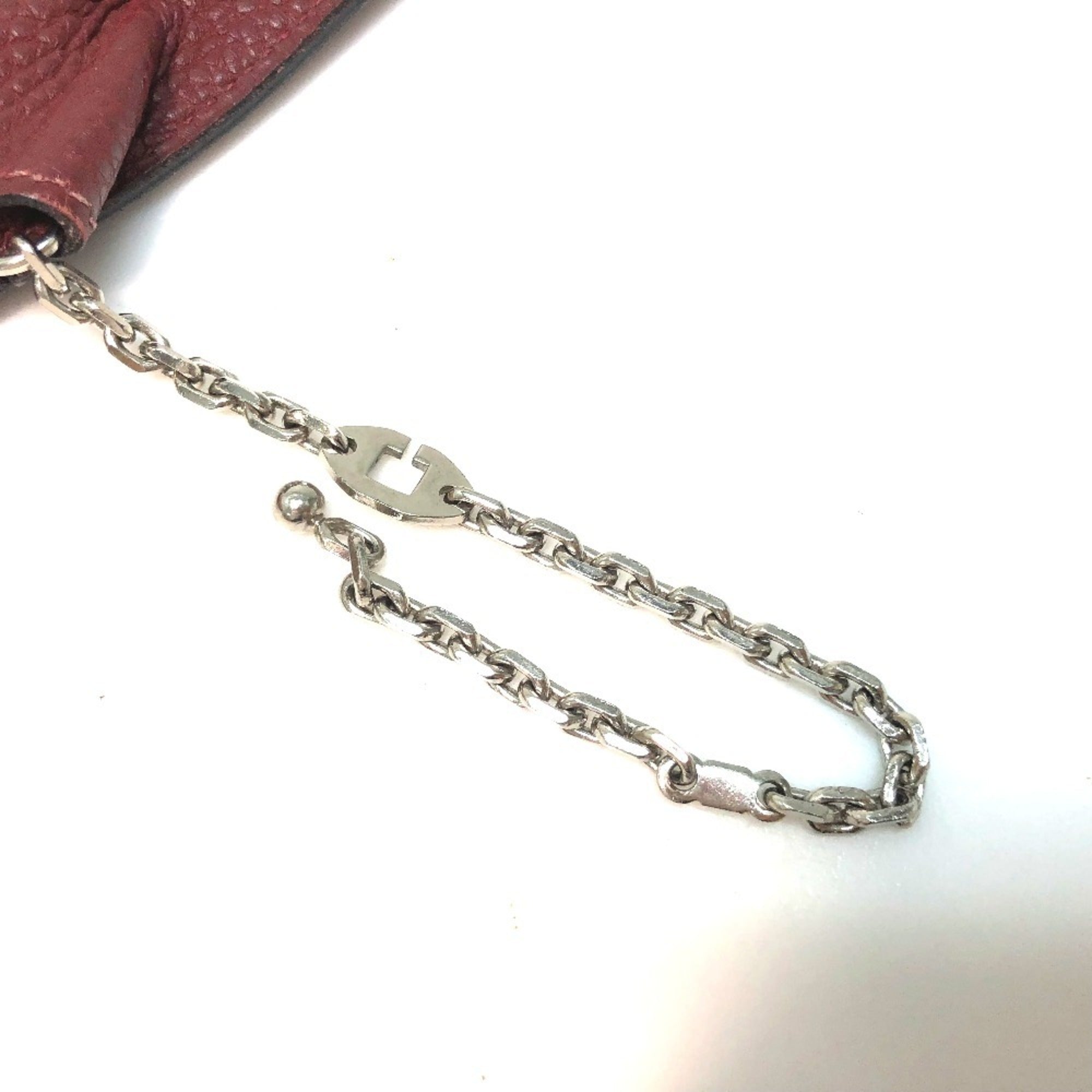 HERMES Dogon Coin Purse Wallet/Coin Case Togo Women's Red Rouge H