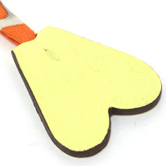 Hermes Petit h Small Heart Yellow/Orange Bag Charm — Like New