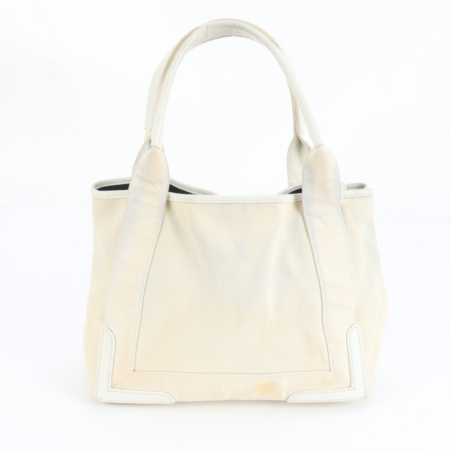 Balenciaga Navy Cabas Small Leather Tote Bag with Pouch, 339933, White, Women's