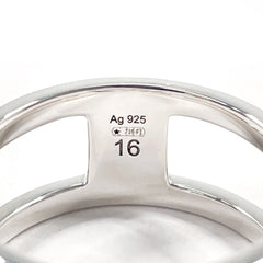 GUCCI Interlocking G Wide Ring, Sterling Silver 925, Size 15, Silver, Men's — Like New