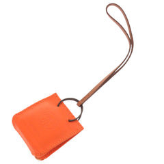 Unused Hermes Sac Orange Agneau Milo Accessory Bag Charm 0096 HERMES — New - Store Return