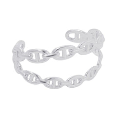 Hermes Chaine d'Ancre Enchainee Double Bracelet, SV925 Silver, Size SH, HERMES Bangle, Enchainee — Like New