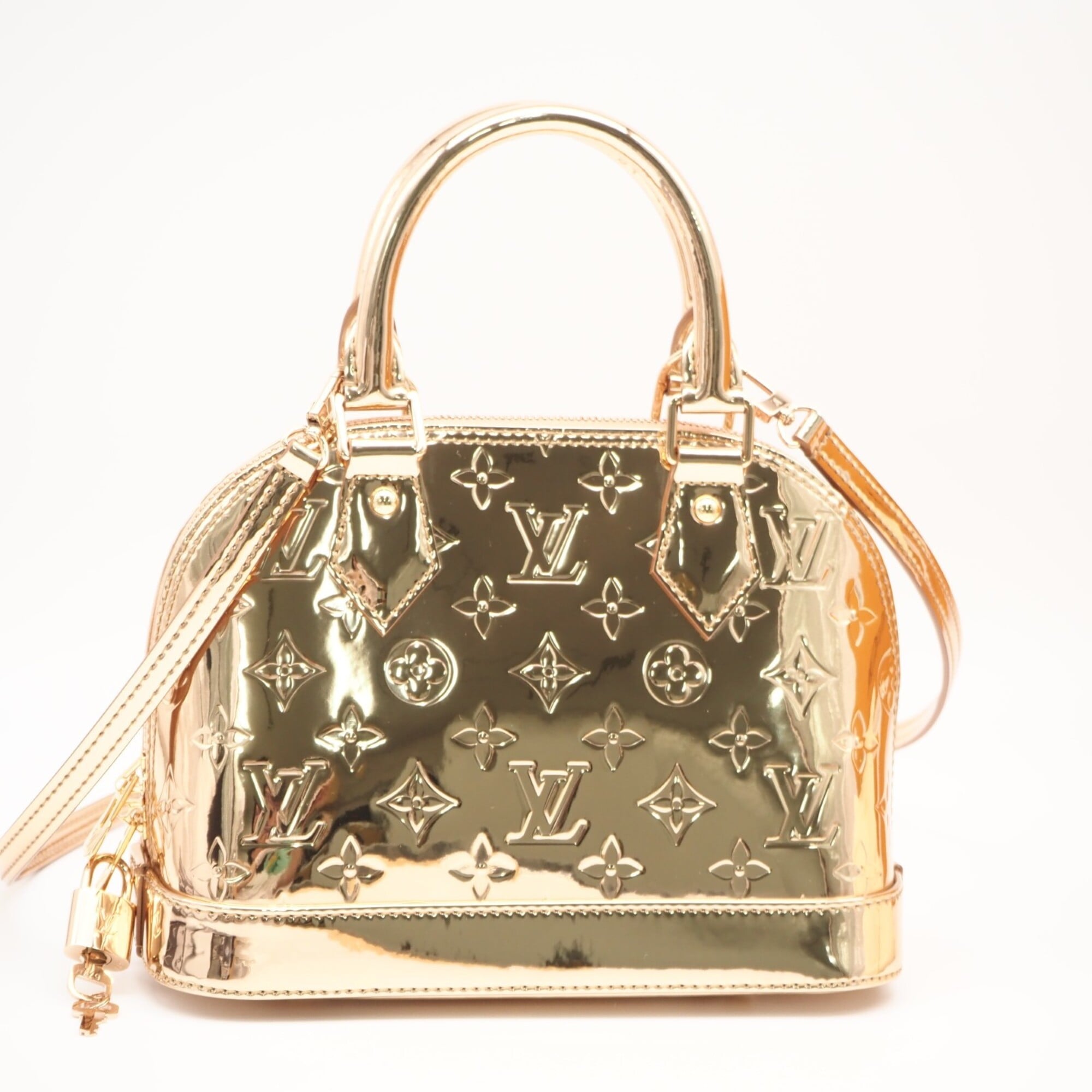 LOUIS VUITTON Monogram Alma BB Cuivre M27037 Handbag Bronze Coated Canvas Women's — New - Store Return