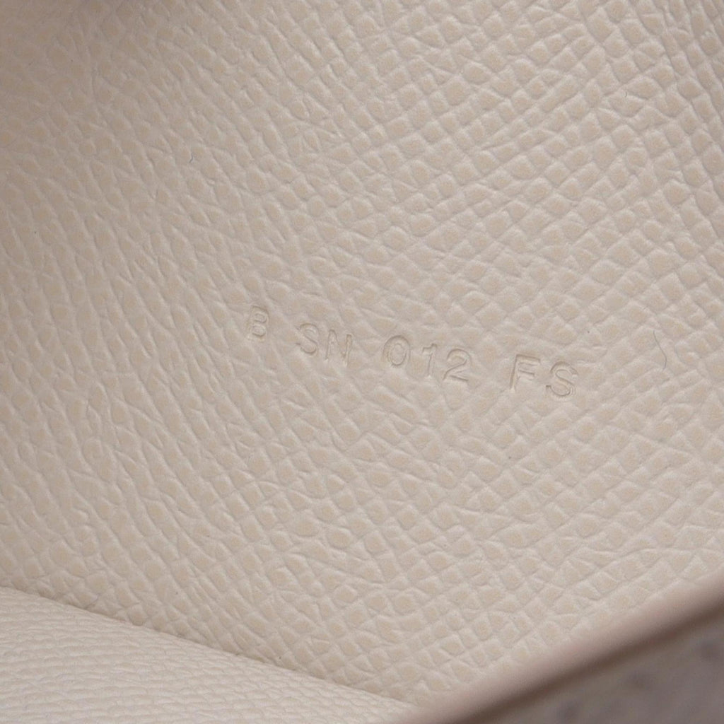 Hermes Hermès Bearn Soufflet Bi-fold Long Wallet in Calfskin Leather (Cowhide) with Epsom Leather, White, for Women