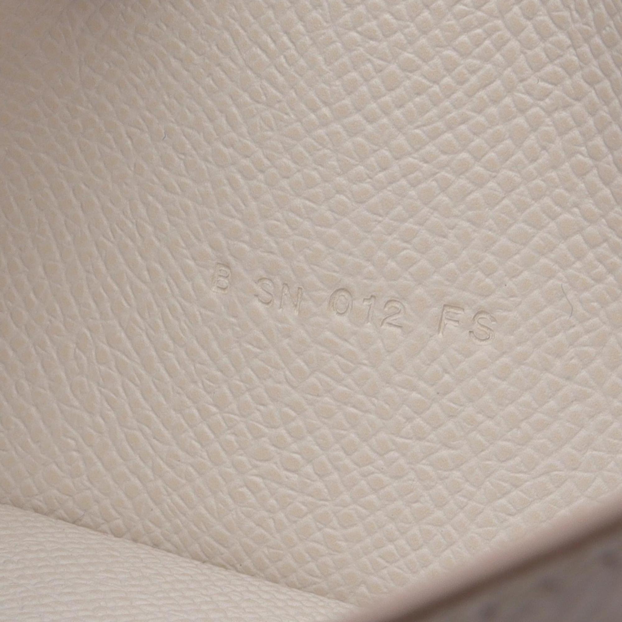 Hermes Hermès Bearn Soufflet Bi-fold Long Wallet in Calfskin Leather (Cowhide) with Epsom Leather, White, for Women