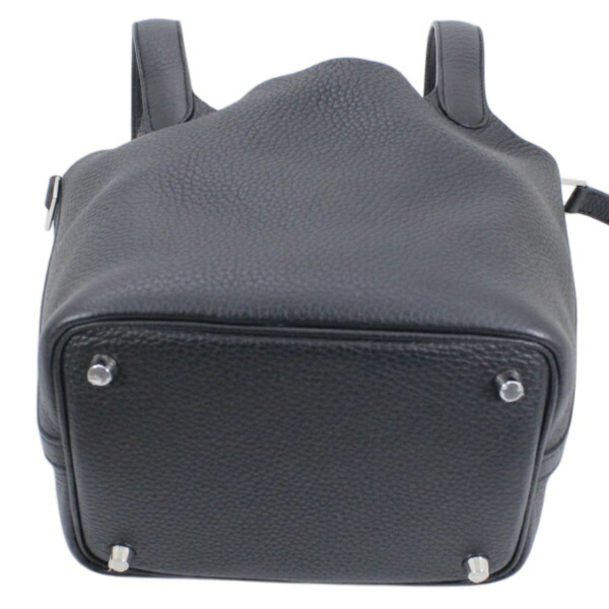 Hermes Picotin Lock PM 18 Handbag, Black, Taurillon Clemence Leather, HERMES Tote Bag, Women's T6165 — Like New