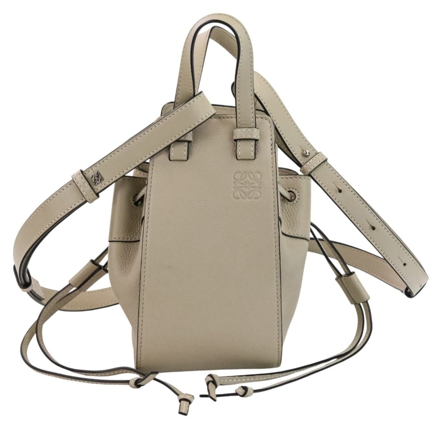 LOEWE HAMMOCK DRAWSTRING MINI 2-way handbag/shoulder bag in greige for women