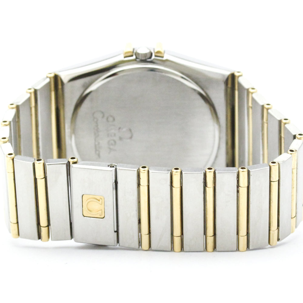 OMEGA Constellation GMT 18K Gold Steel Quartz Mens Watch 396.1060 Polished — Very Good