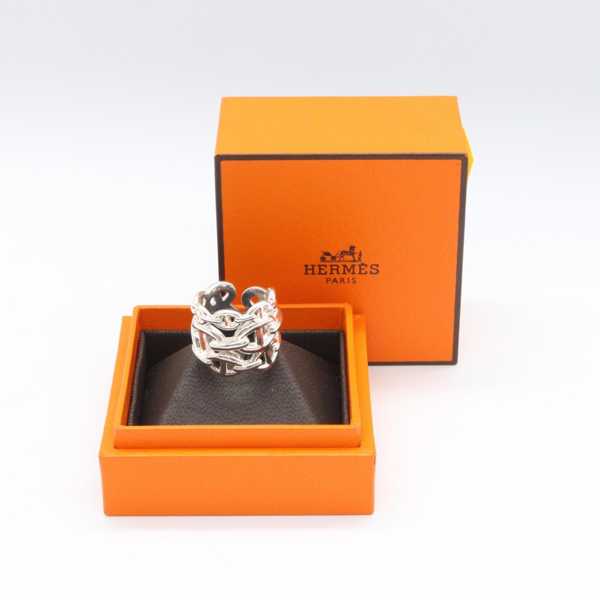 Hermes Chaine d'Ancre Enchainée Ring - Sterling Silver 925 Women's — Like New
