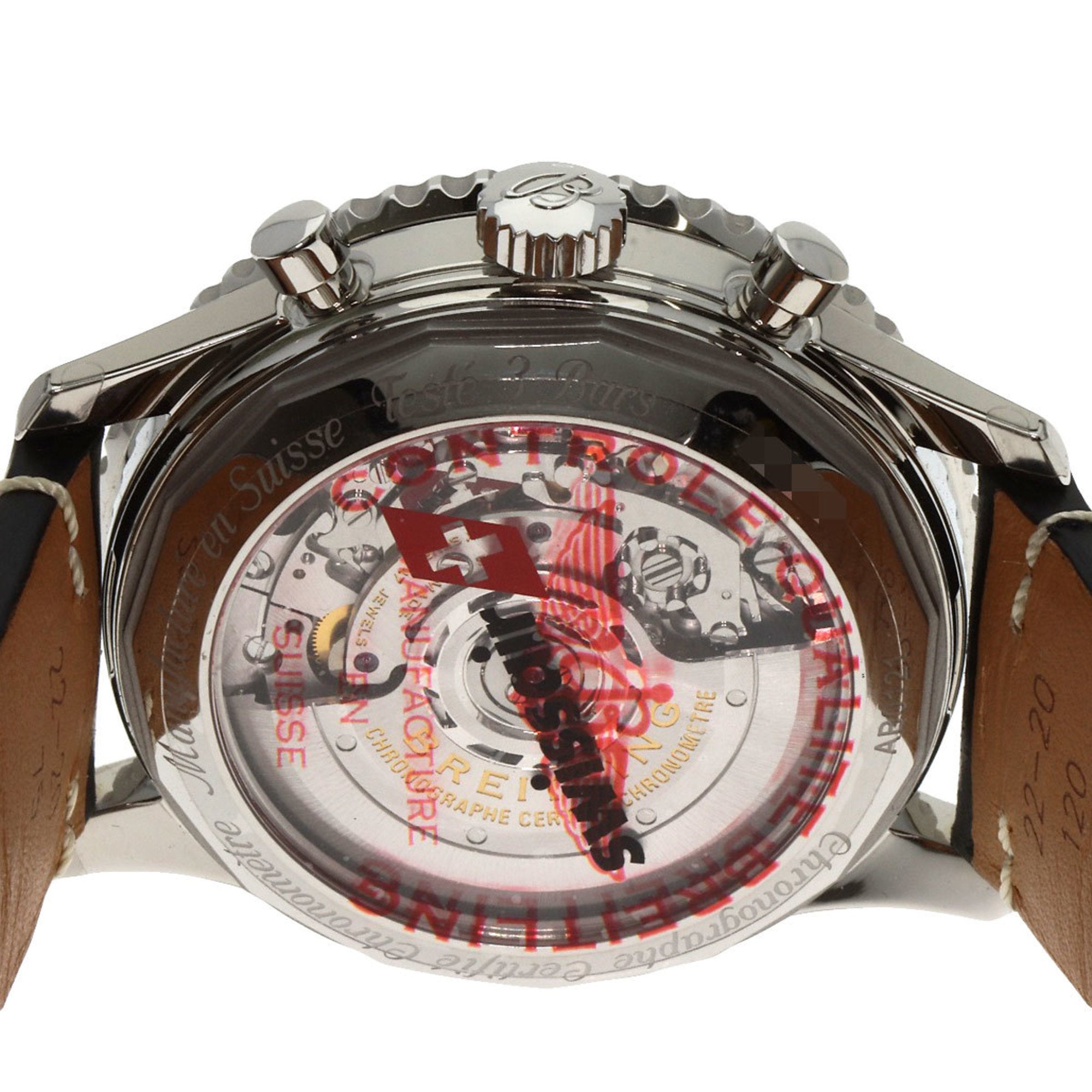 Breitling Navitimer B01 Chronograph 43 Stainless Steel/Leather Men's Watch AB0121B1B1X2