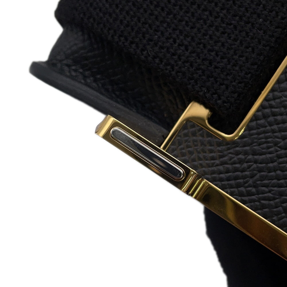 Hermes Shoulder Bag Geta Black Epsom Leather G Stamp HERMES Handbag — Like New