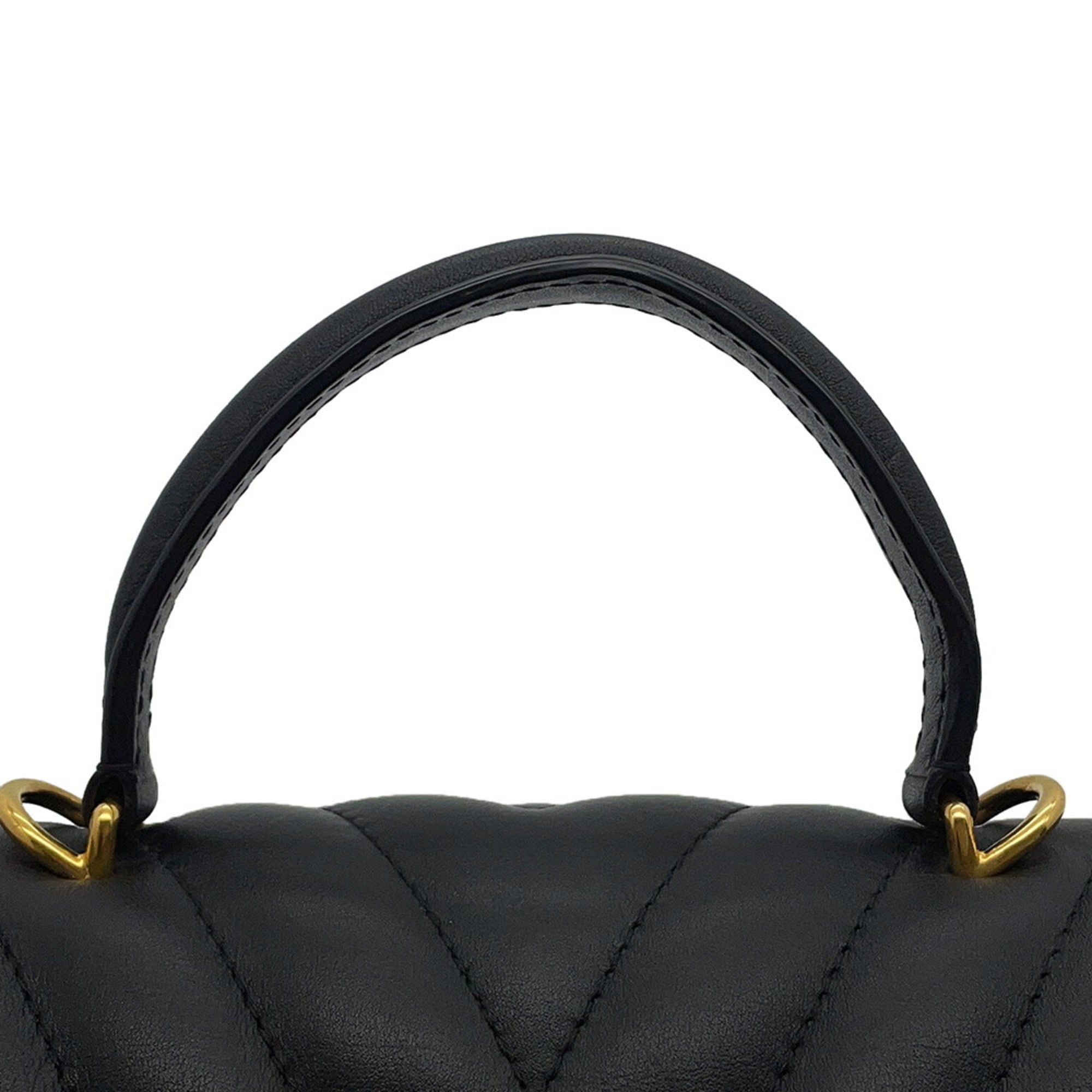 Louis Vuitton Calfskin Hold Me Handbag M21720 LOUIS VUITTON 2-Way Shoulder Bag Black