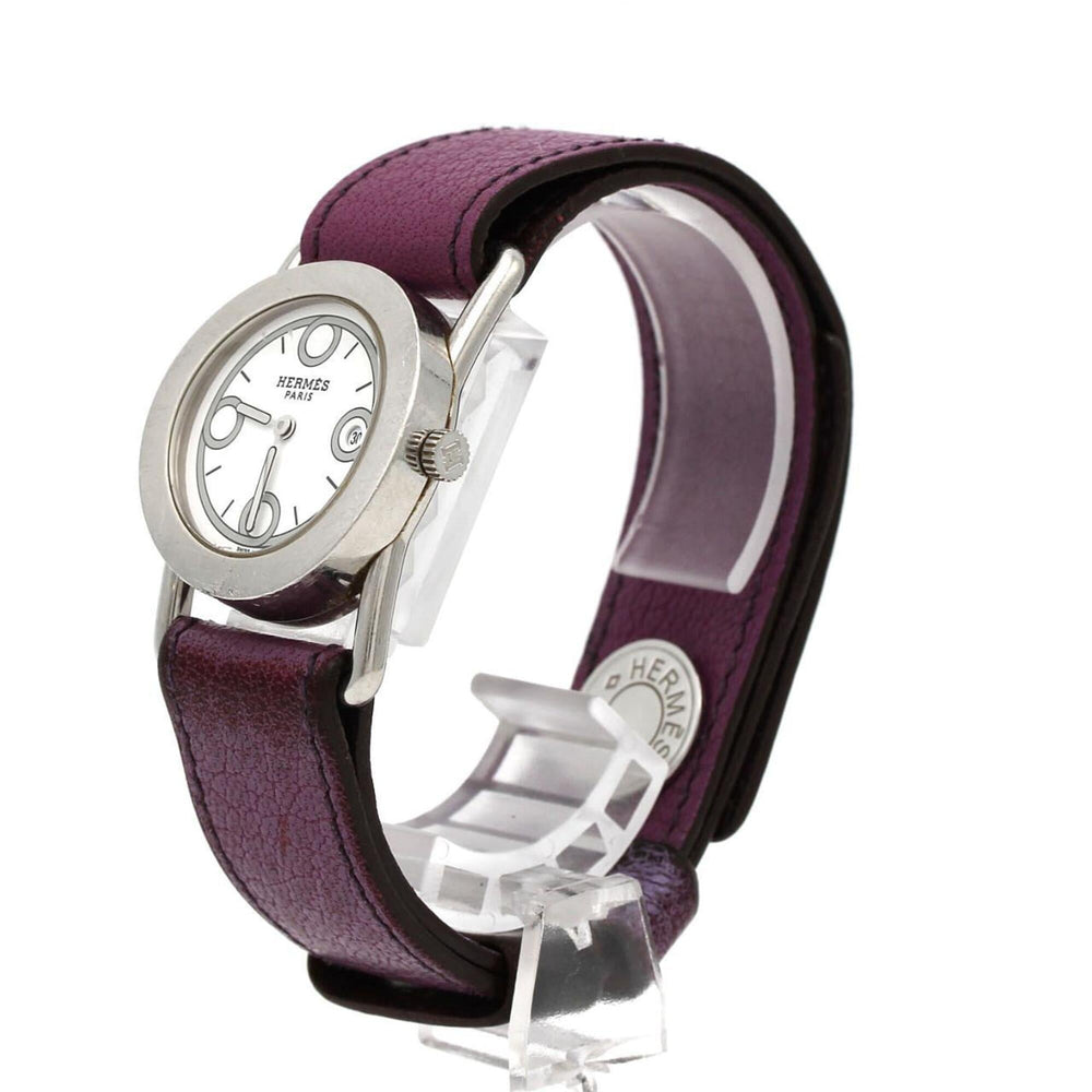 Hermes Barenia Ronde BR1.210 SS Quartz Watch — Good