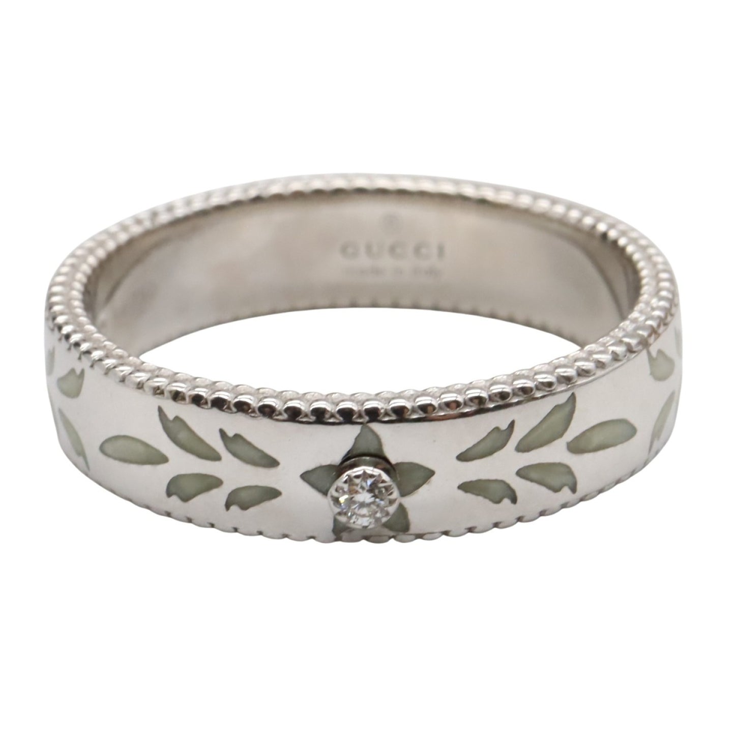 Gucci Icon Ring, 18K White Gold with Diamonds, Silver, for Men and Women