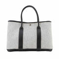 Hermes Hermès Garden Party PM Tote Bag in Toile H Leather (Black and Gray) with G Stamp
