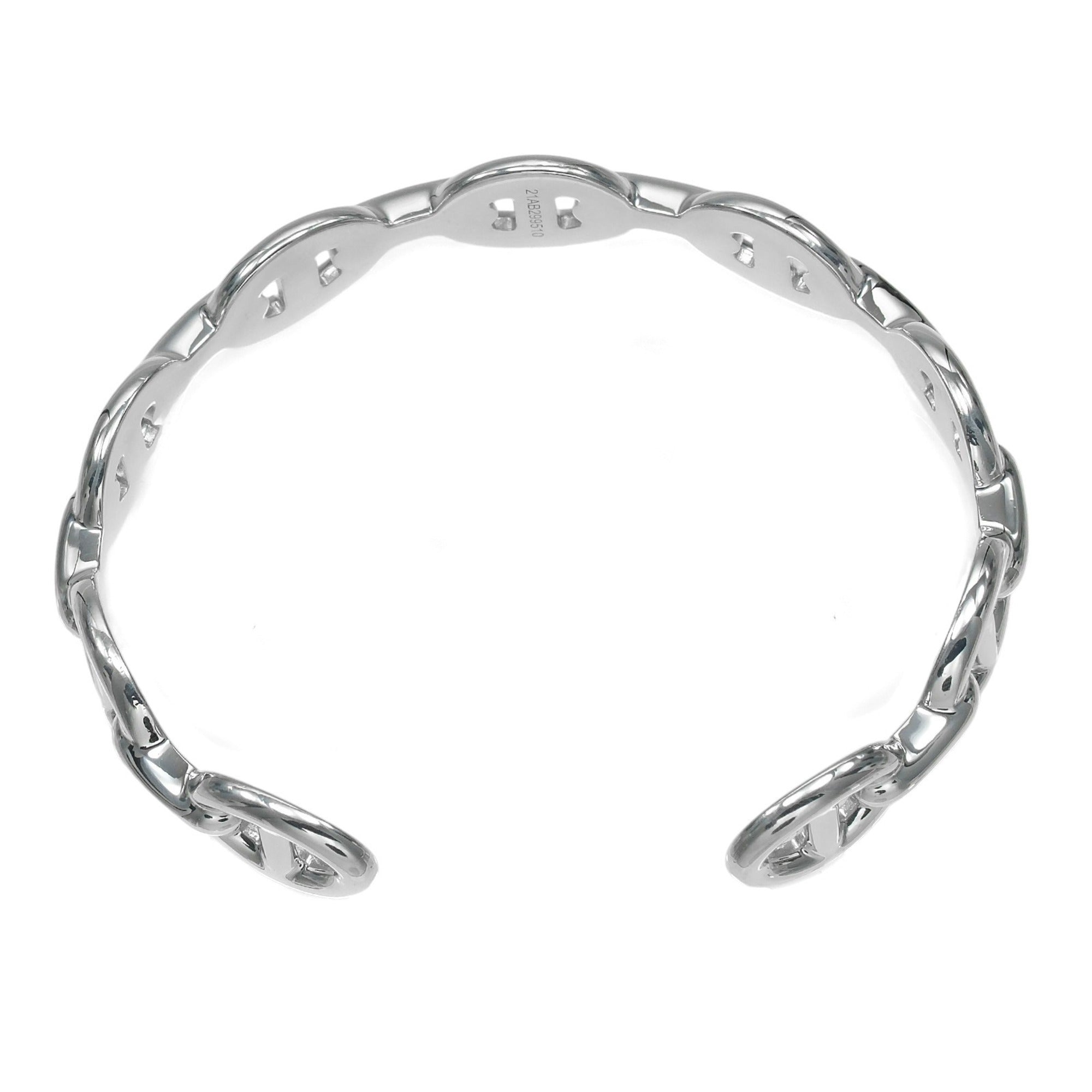 Hermes Chaine d'Ancre Anchene ST Bracelet, Sterling Silver 925, Made in Italy, 21AB299510, Approx. 18.1g, Unisex — Like New