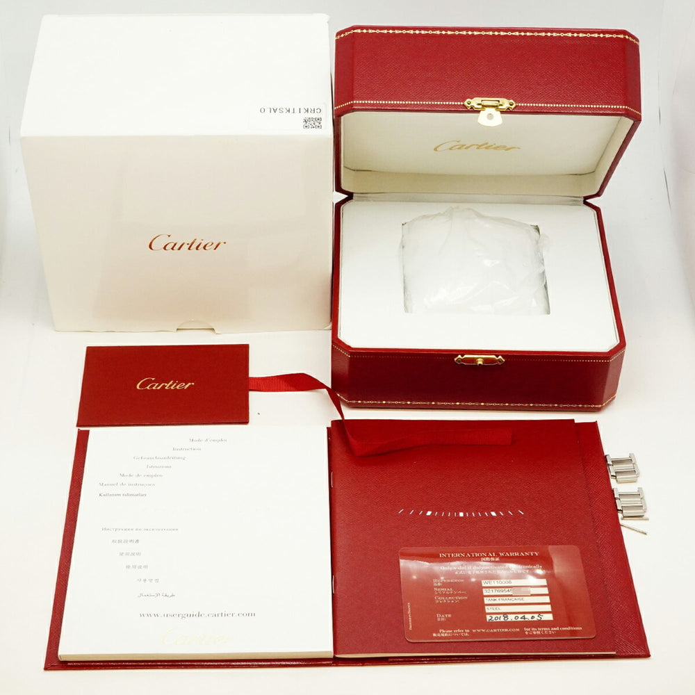 Cartier Tank Française SM Diamond WE110006 Silver Dial Women's Watch — Good