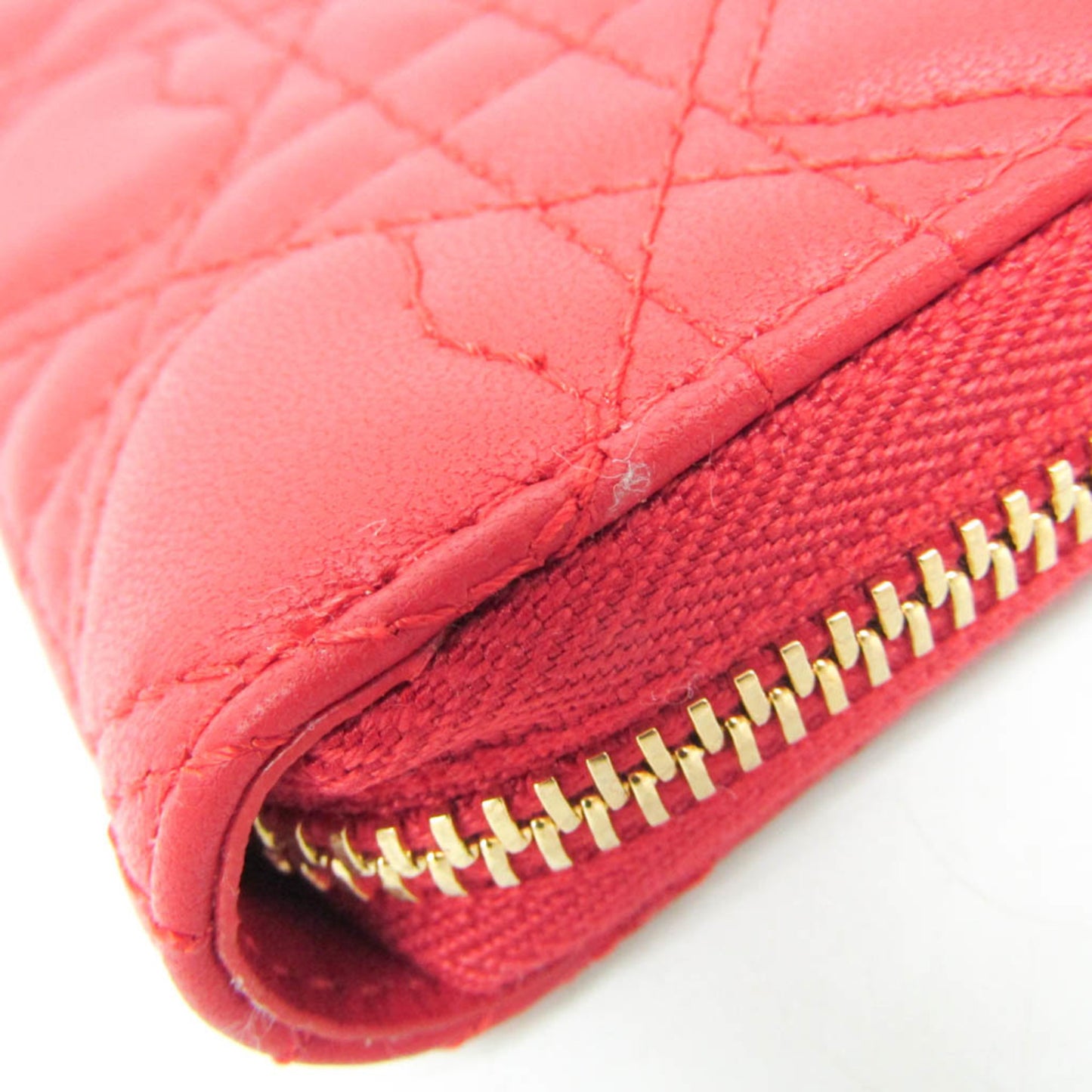 Christian Dior Lady Dior S0985ONHG Women's Leather Coin Purse/coin Case Red Color