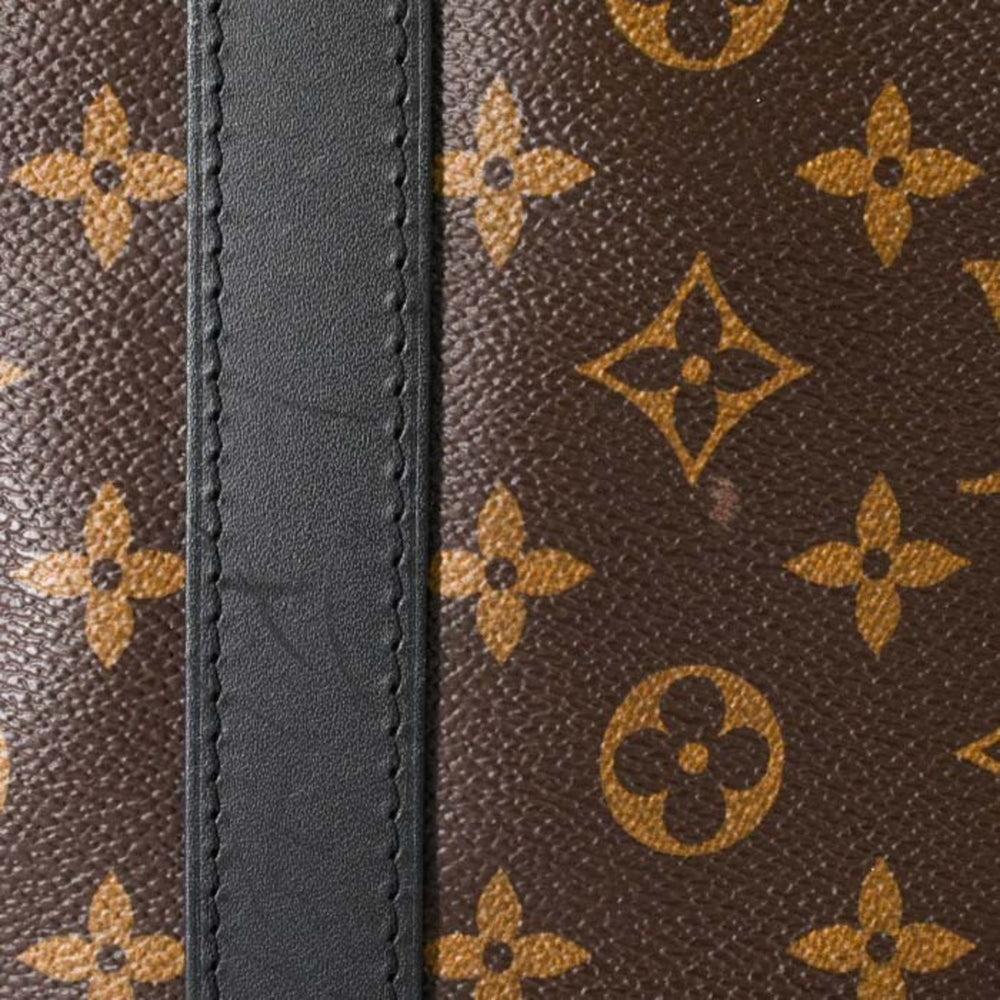 LOUIS VUITTON Louis Vuitton Boston Bag Monogram Macassar Keepall Bandouliere 55 Brown M56714 — Like New