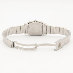 Cartier Santos Galbee SM Watch, 18K (Yellow Gold) Stainless Steel, Ladies, Silver Tone, W20012C4 — Very Good