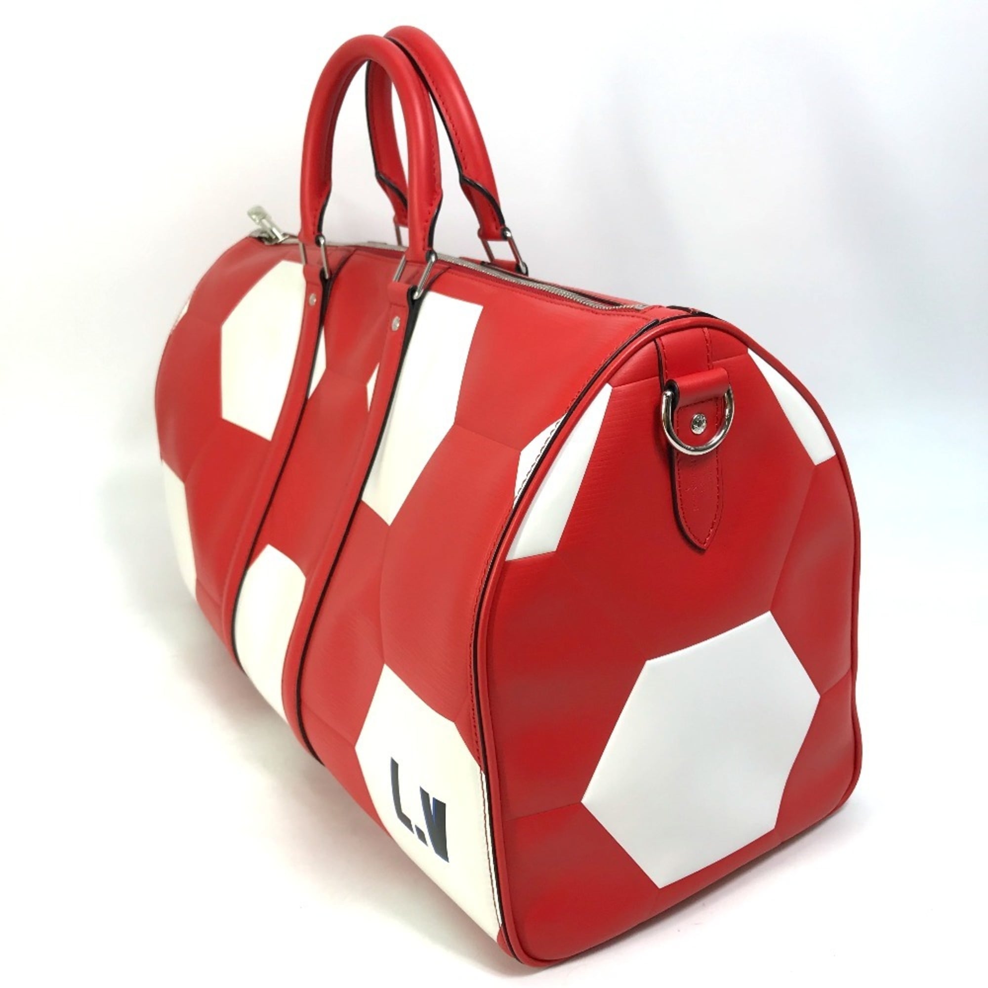 LOUIS VUITTON M52121 Epi 2018 FIFA World Cup Soccer Ball Keepol Bandouliere 50 Bag Boston Leather Men's Red O-230530-1 — New - Store Return