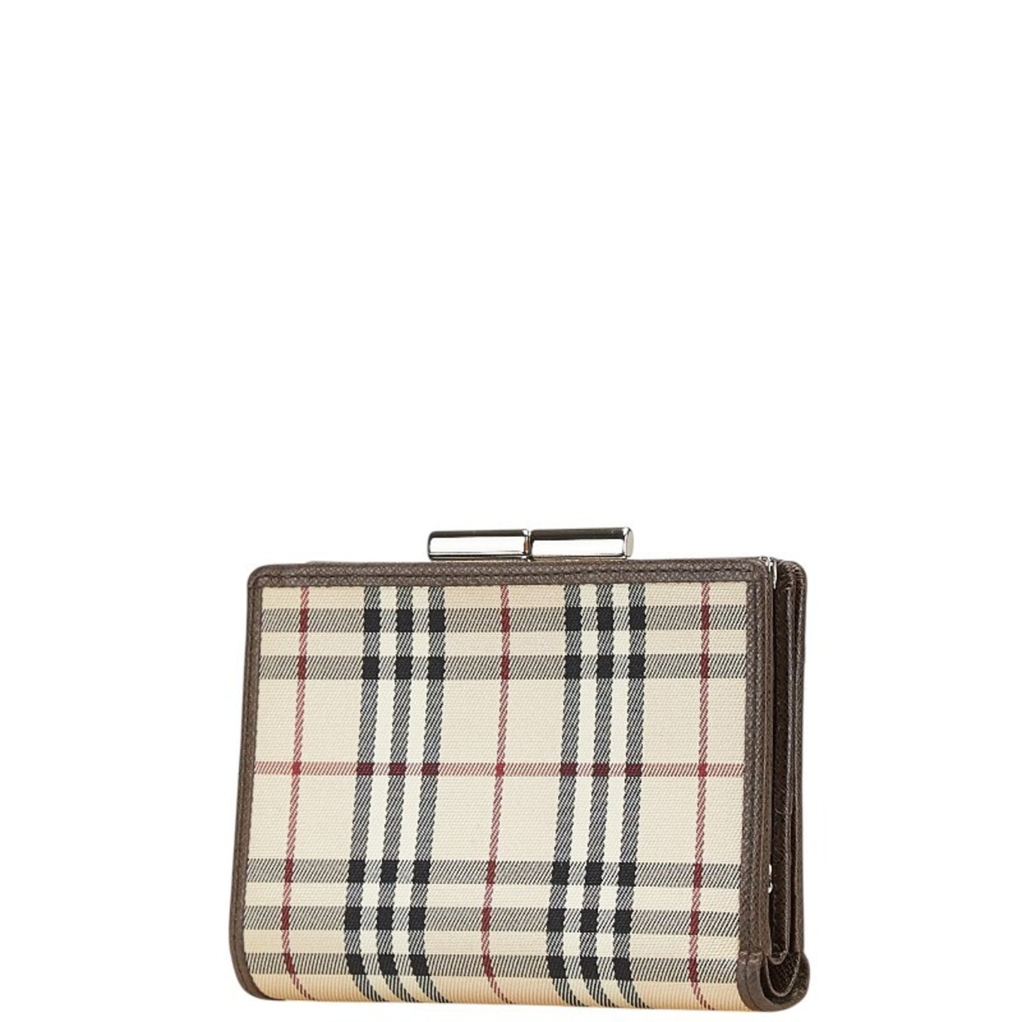 Burberry Nova Check Bifold Wallet in Beige and Brown Canvas Leather for Women