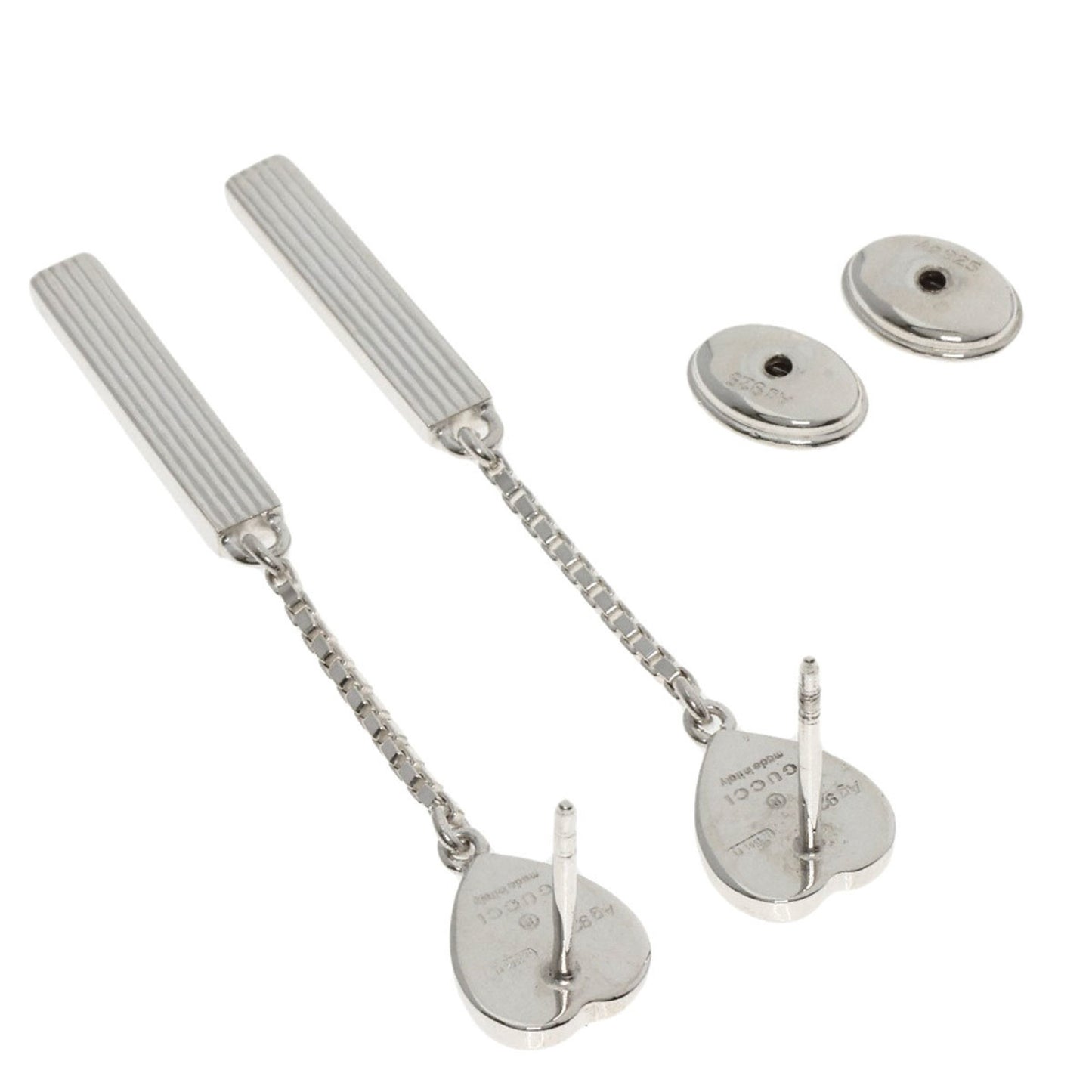 GUCCI Drop Earrings Silver Women's