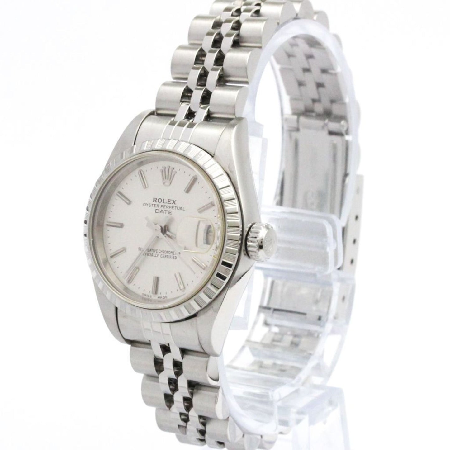 ROLEX Oyster Perpetual Date Steel Automatic Ladies Watch Polished