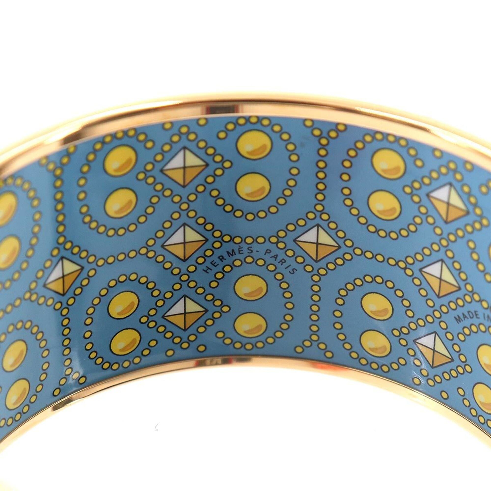 Hermes HERMES Email TGM Bangle Bracelet Yellow Pink Gold — New - Store Return