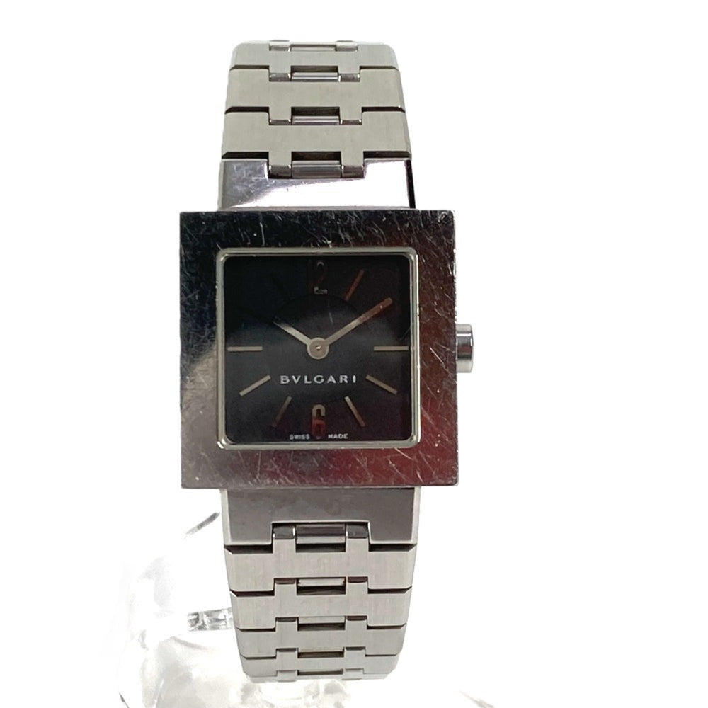 BVLGARI SQ22SS Square Quadrado Ladies Watch, SS, Silver — Good