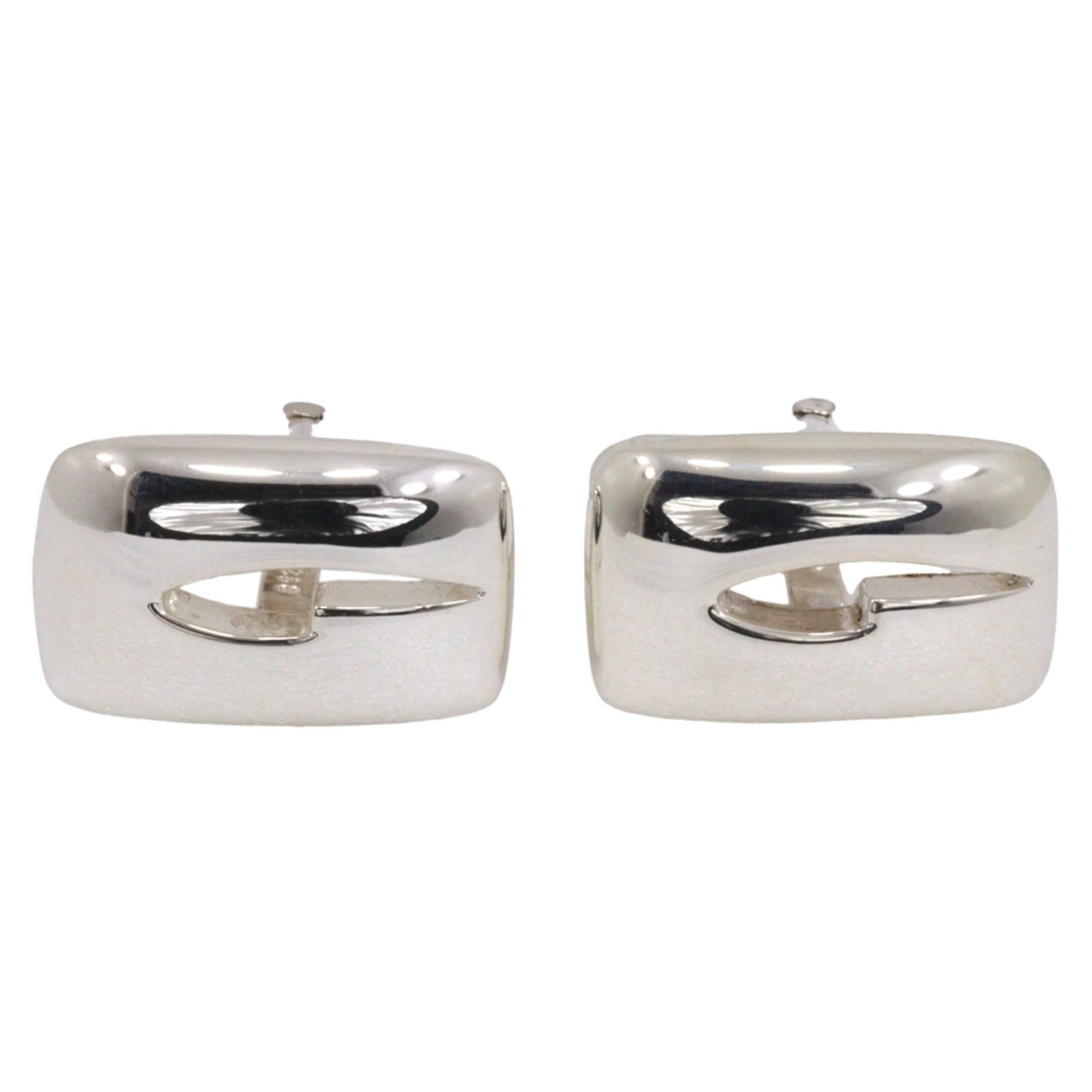 Gucci G logo cufflinks silver 925 made in Italy men's — Like New