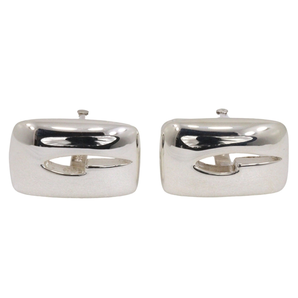Gucci G logo cufflinks silver 925 made in Italy men's — Like New