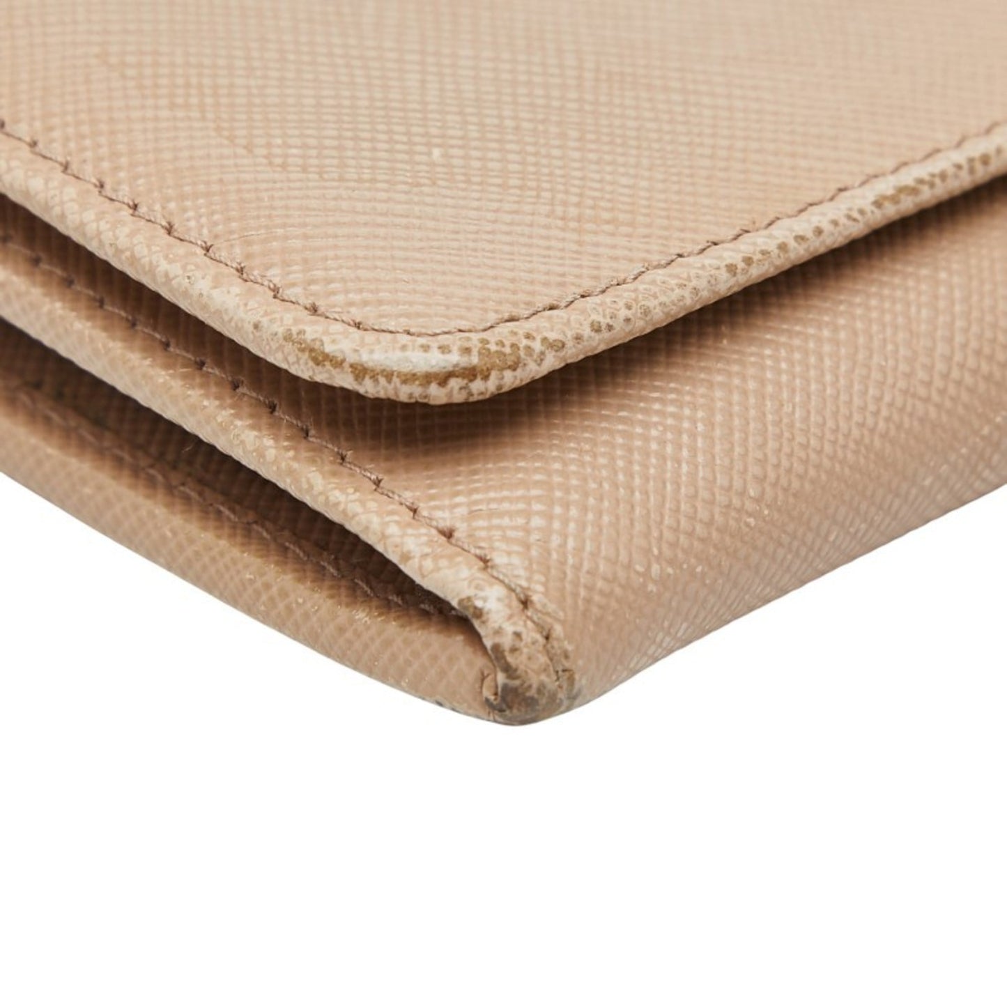 Prada Logo Long Wallet 1M1132 Beige Saffiano Leather Women's PRADA