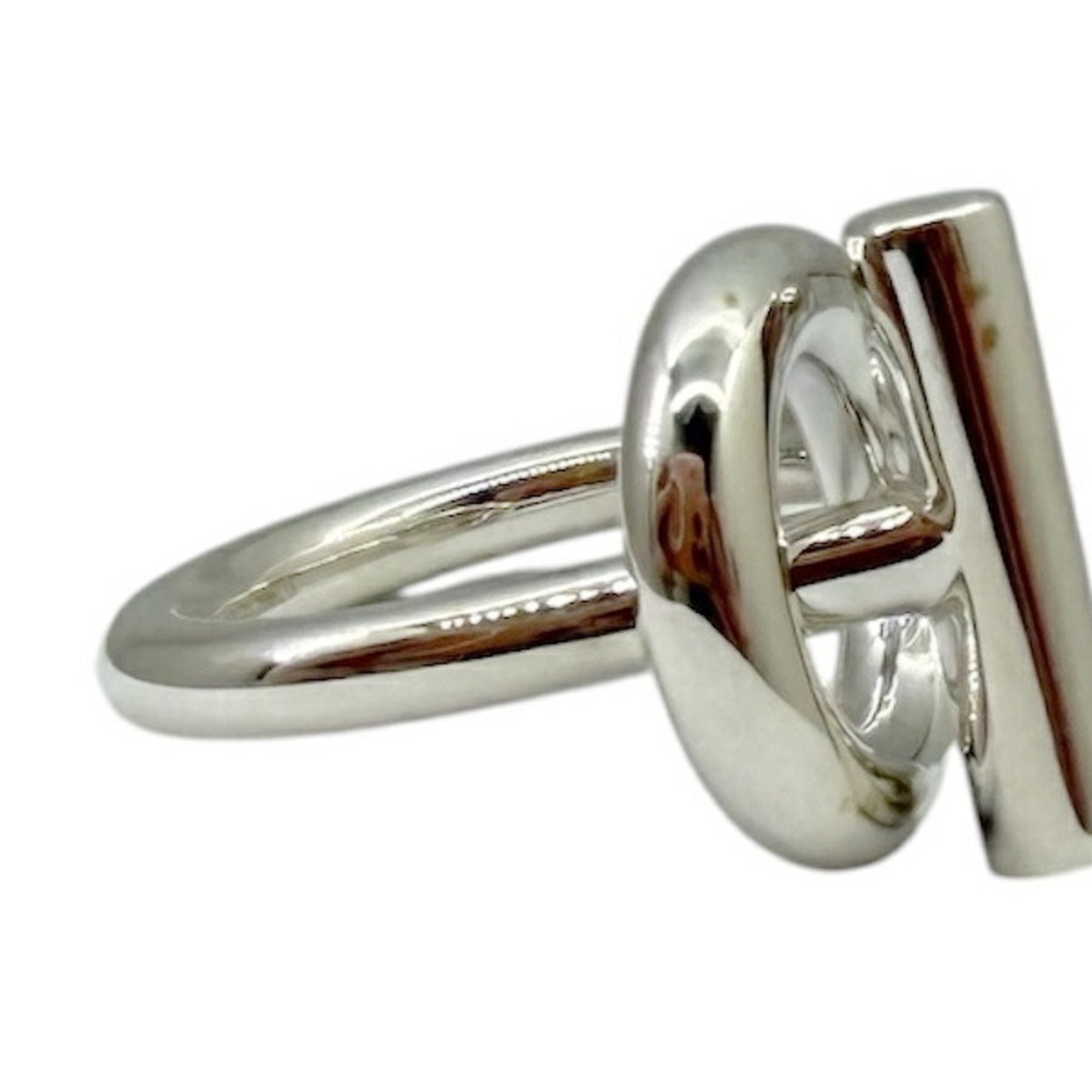 HERMES Echappé Ring, Silver #52, AG925, for Men and Women — Like New