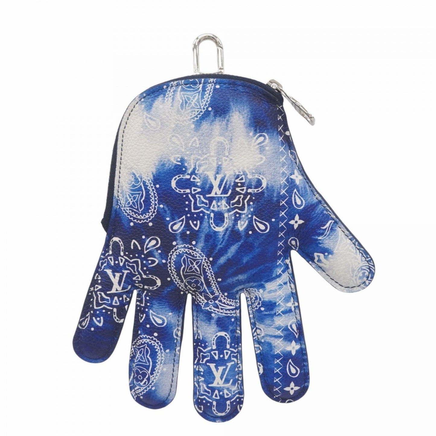 Louis Vuitton Monogram Bandana High 5 Wallet/Coin Case M81410 Blue/White Men's