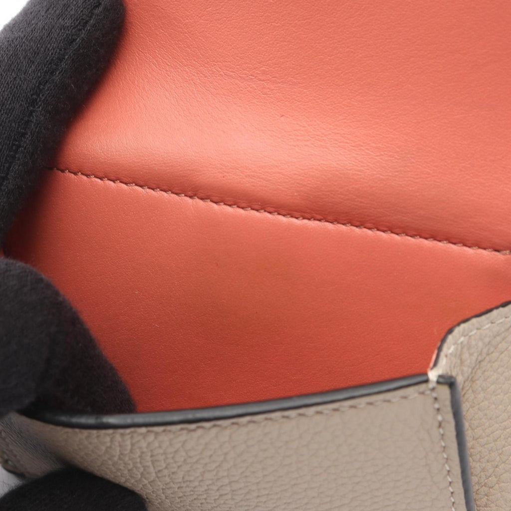 LOEWE Trifold Wallet, Leather, Women's, Beige, Brown