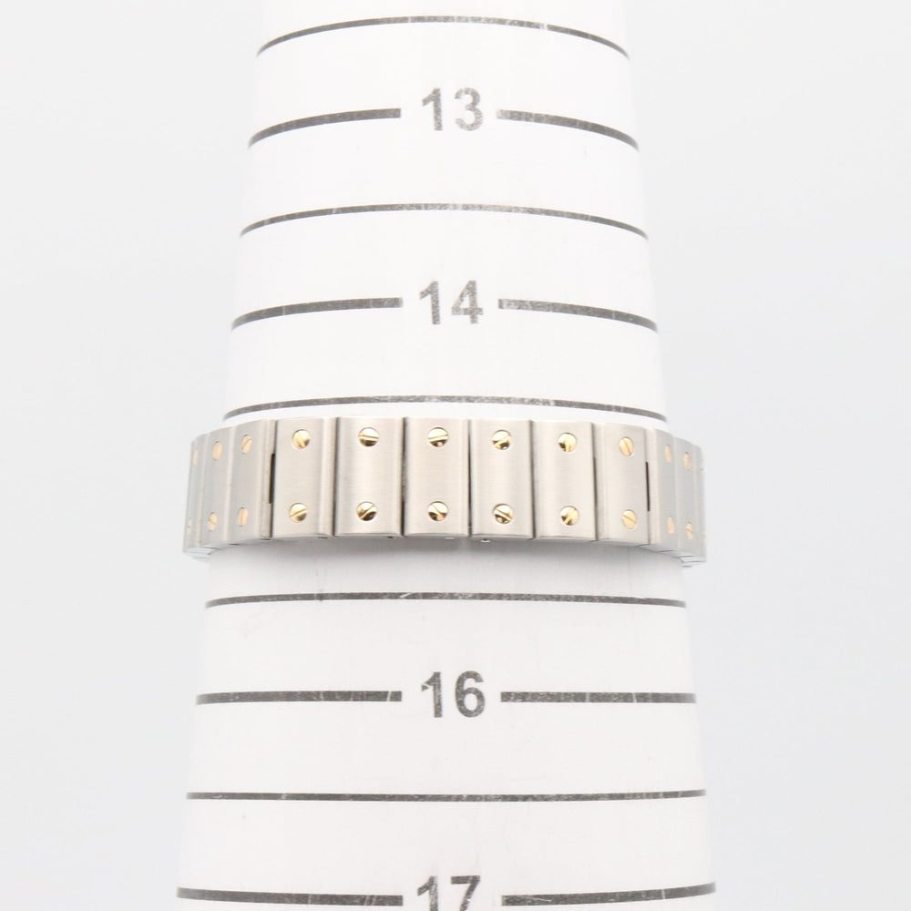 Cartier Santos Galbee SM Watch, 18K (Yellow Gold) Stainless Steel, Ladies, Silver Tone, W20012C4 — Very Good