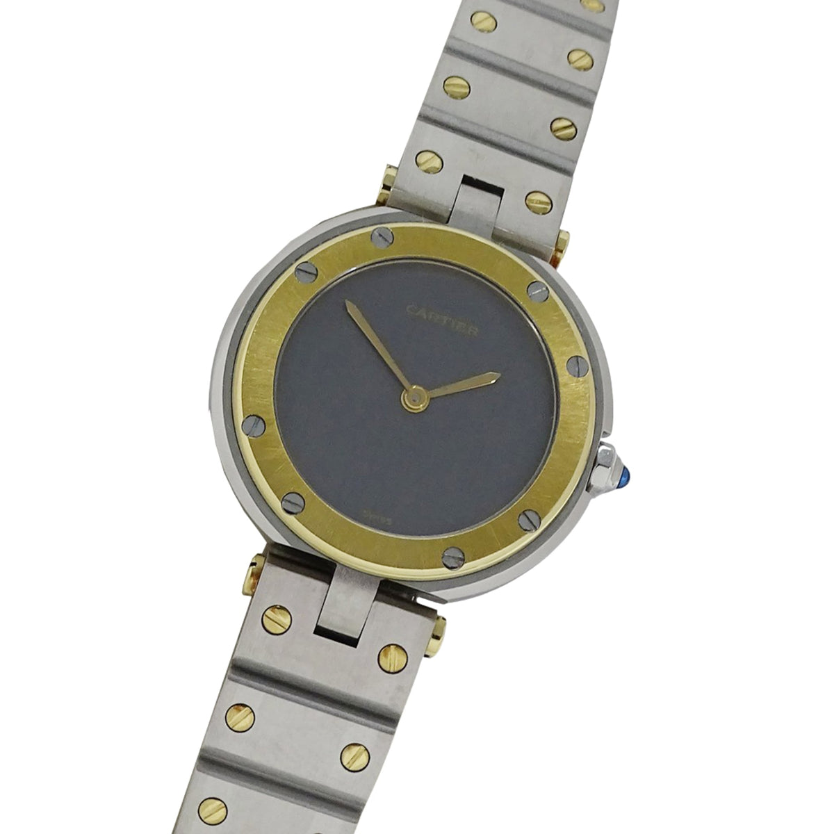 Cartier women's watch, Santos Vendôme SM, quartz movement, stainless steel (SS), gold (YG), model number 84041488 — Good