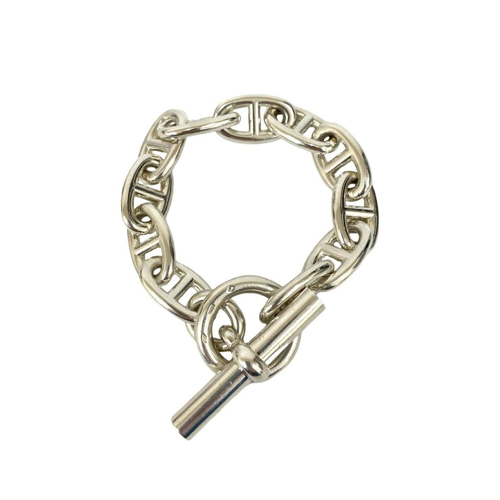 HERMES Margiela-era Chaine d'Ancre TGM 11-link Sterling Silver 925 Bracelet Chain Bangle 28568