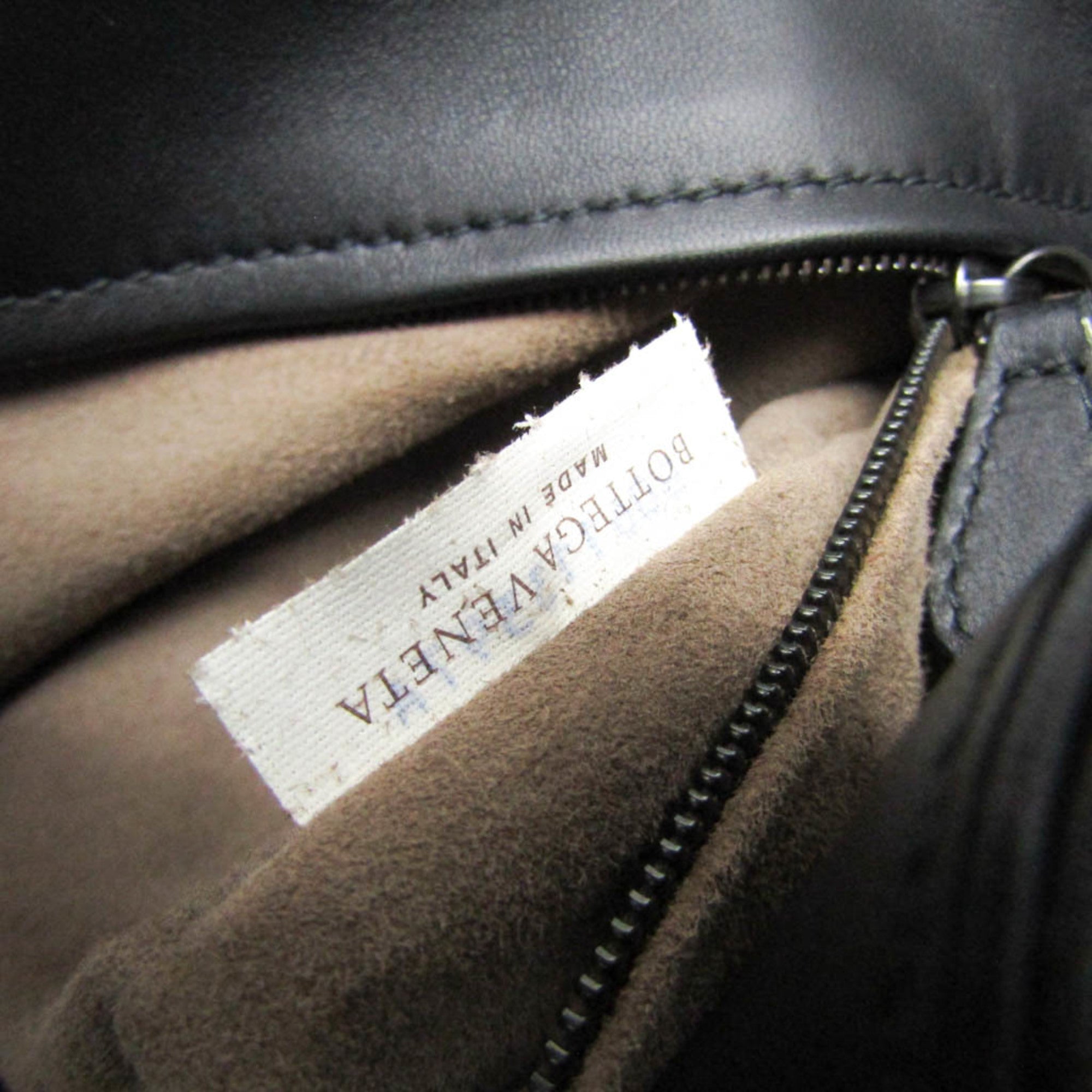 Bottega Veneta Intrecciato Rome Leather Handbag,Shoulder Bag Black — Like New
