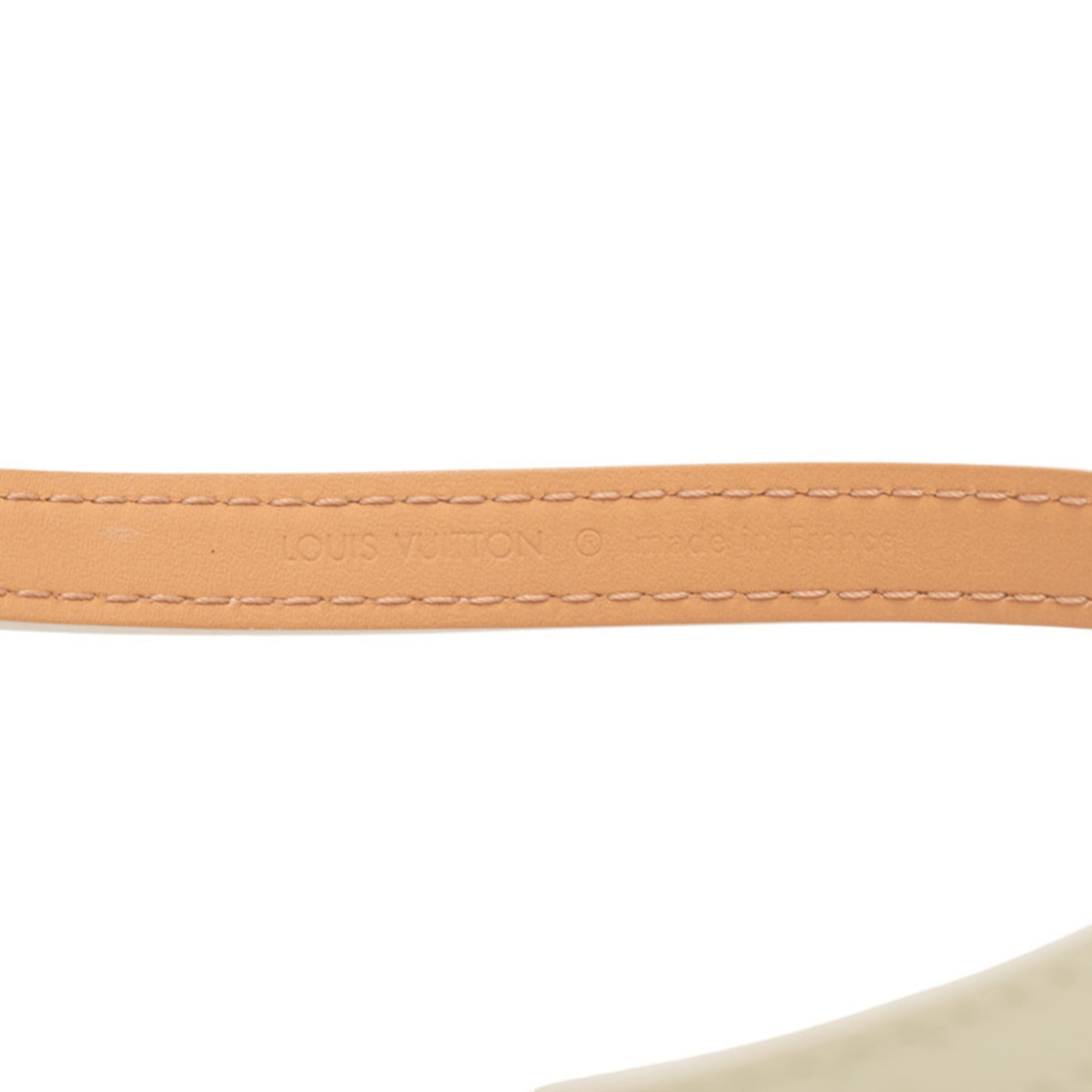 Louis Vuitton Monogram Vernis Triple Tour Bracelet M91400, Beige, Gold-Plated Patent Leather, Women's, LOUIS VUITTON