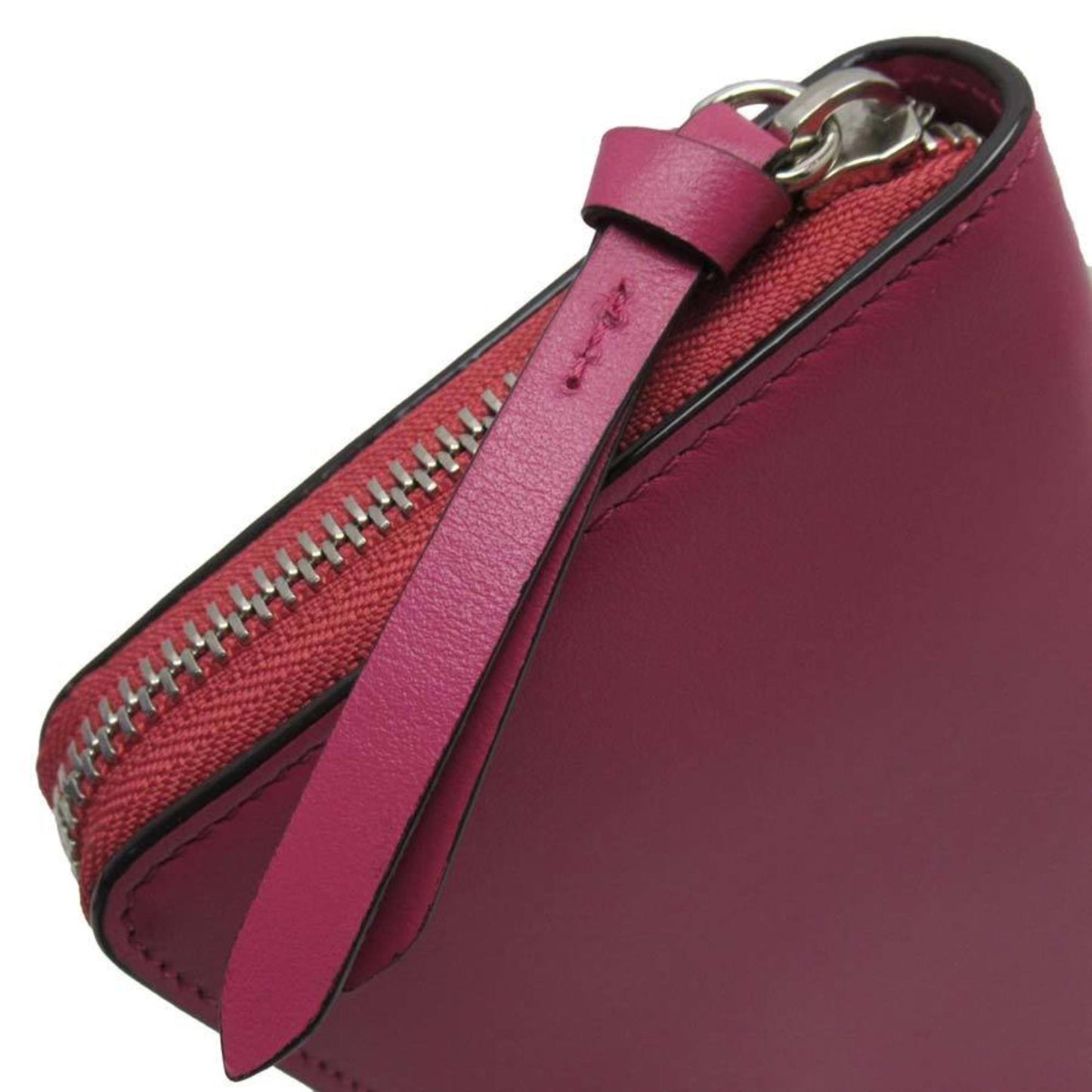 Jimmy Choo Round Purse Pink Silver Leather