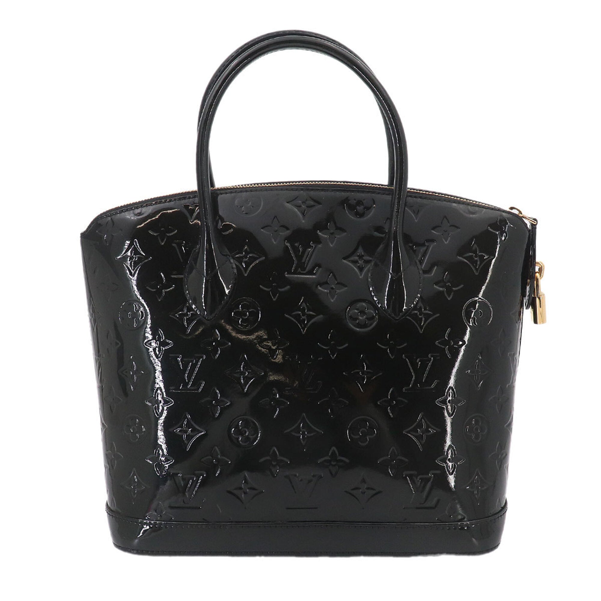 Louis Vuitton Lockit PM Monogram Vernis Handbag, Leather, Noir (M90247), Gold Hardware — Like New