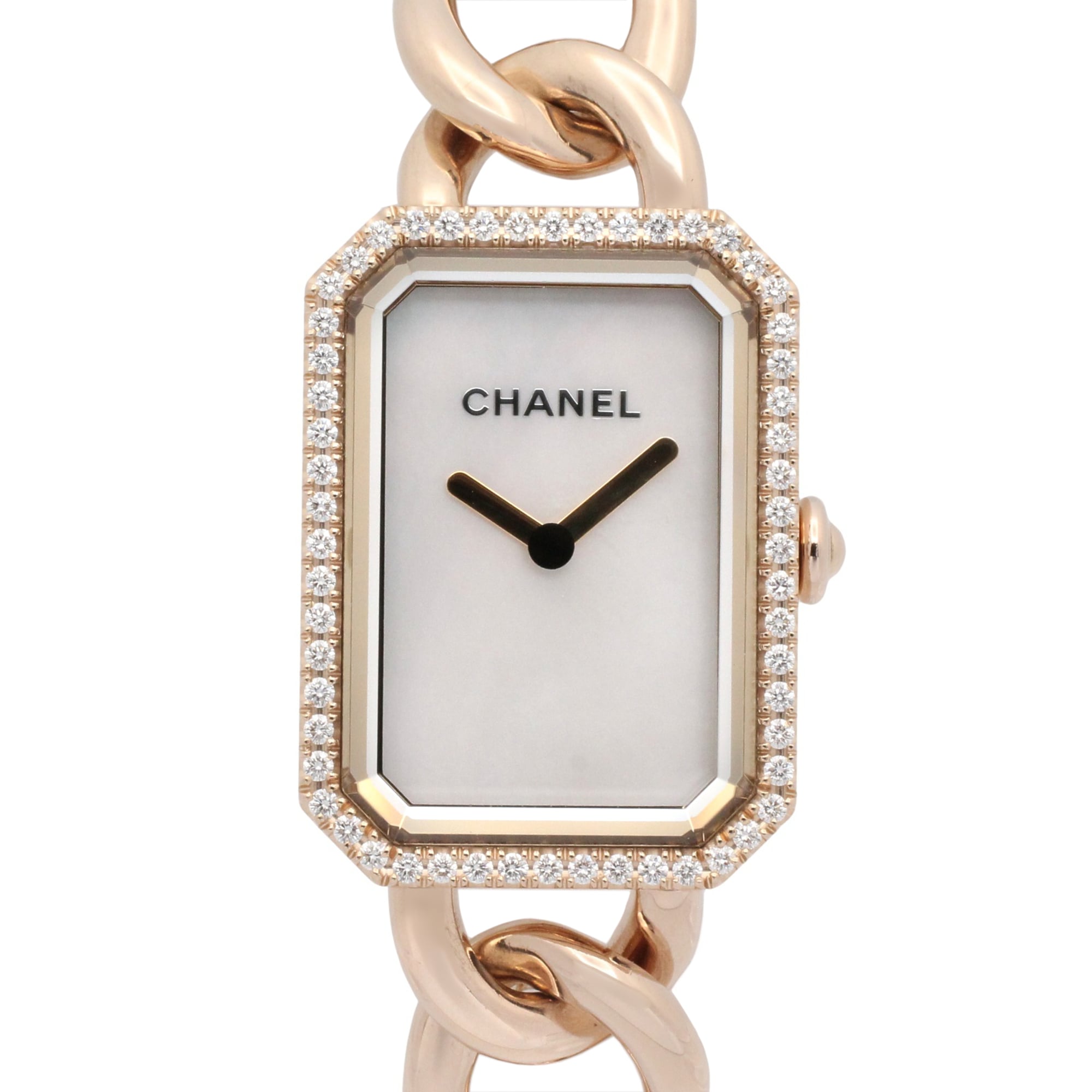 Chanel CHANEL Première Diamond Bezel Watch 18KPG (Pink Gold) Ladies White Shell H4412 — Very Good