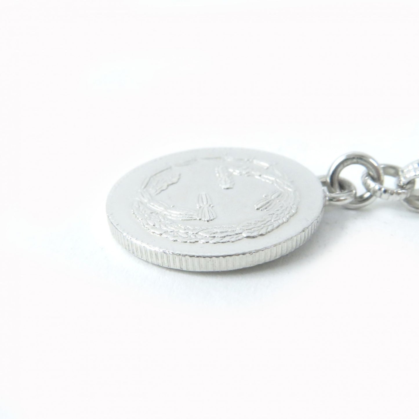 GUCCI BEE Coin Interlocking G Bracelet, 433499, Silver, AG925, Size 18, Made in Italy, Weight 13.2g, Women's