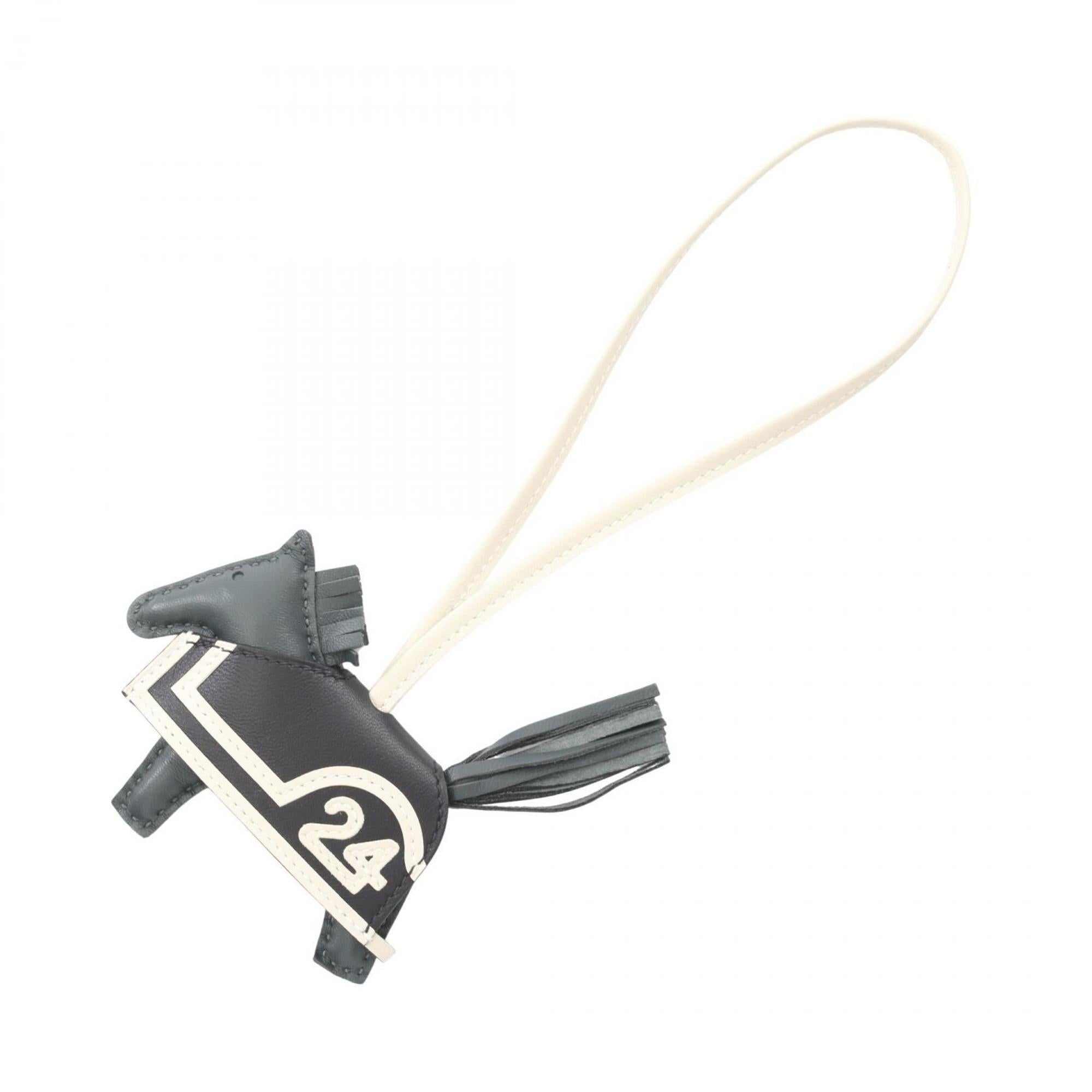 Hermes Hermès Rodeo PM Robeaux Cool Charm Leather Accessory, Anjou Miro, Swift Leather, Women's, Green, White, Black, Vert Mangrove — New - Store Return