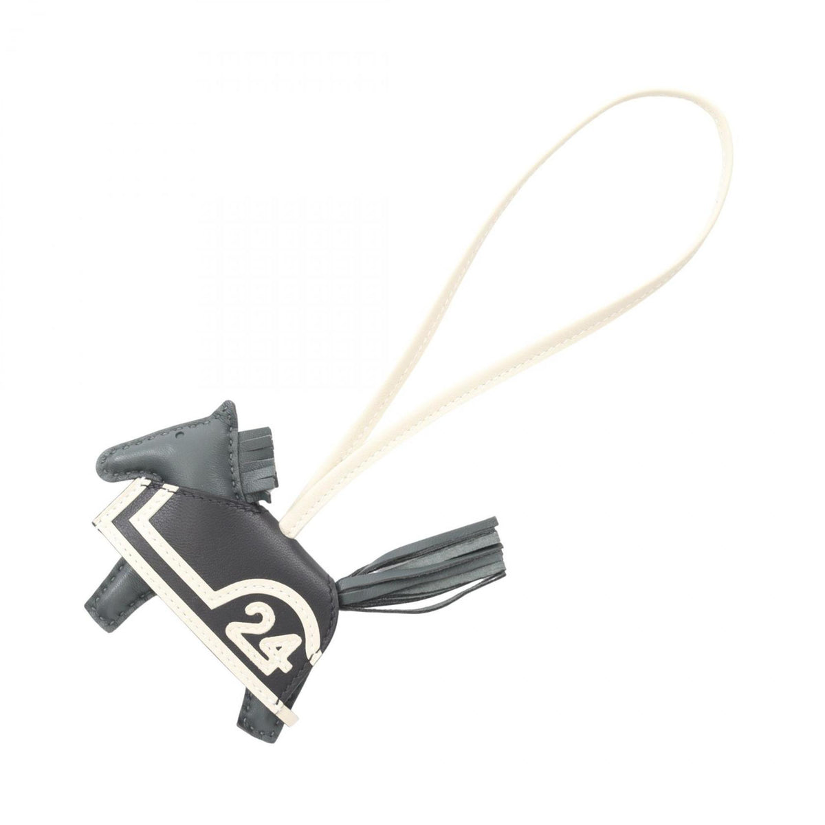 Hermes Hermès Rodeo PM Robeaux Cool Charm Leather Accessory, Anjou Miro, Swift Leather, Women's, Green, White, Black, Vert Mangrove — New - Store Return